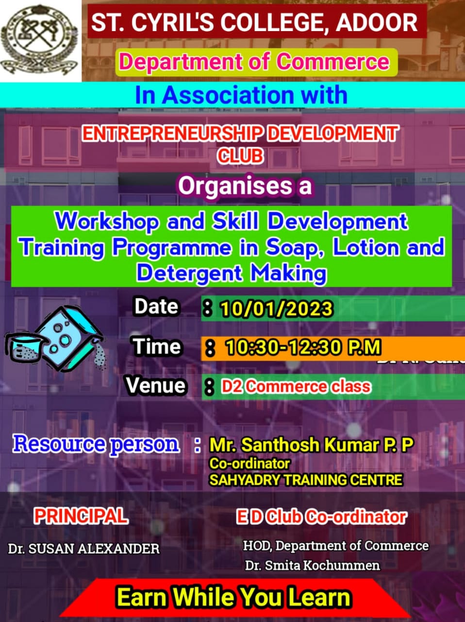 and Skill Development Training Programme in Soap,Lotion and